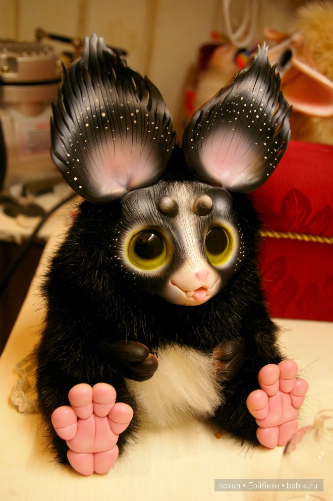 Новая порция мульфиков — Игрушки в смешанной технике (мех и глина): Арт (фото 6)