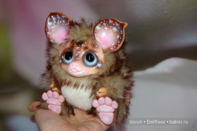 Новая порция мульфиков — Игрушки в смешанной технике (мех и глина): Арт