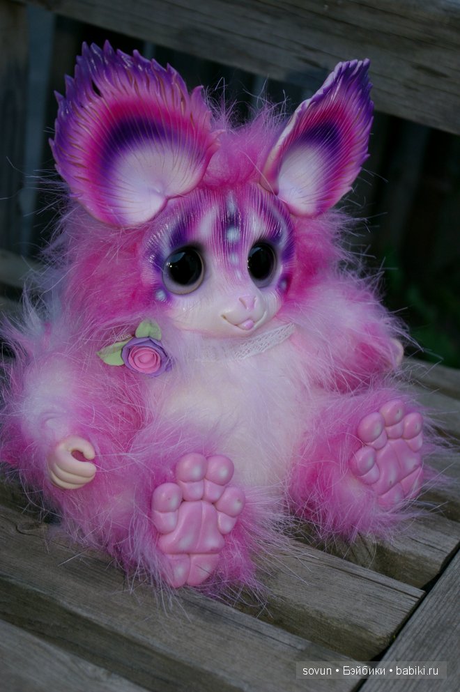 Первый стоячий мульф — Игрушки в смешанной технике (мех и глина): Арт (фото 3)