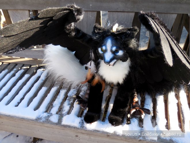 Волк Люцик. Игрушка ручной работы (фото 6)