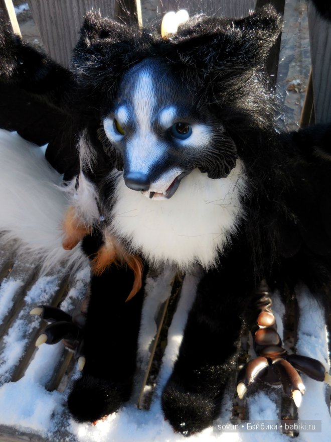 Волк Люцик. Игрушка ручной работы (фото 7)