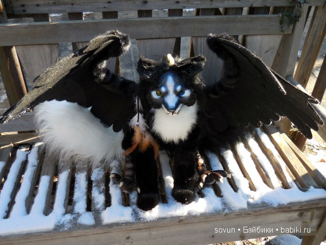 Волк Люцик. Игрушка ручной работы (фото 5)