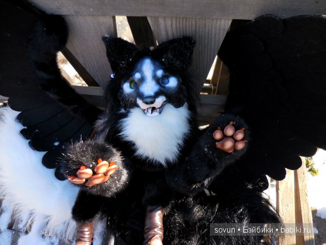 Волк Люцик. Игрушка ручной работы (фото 8)