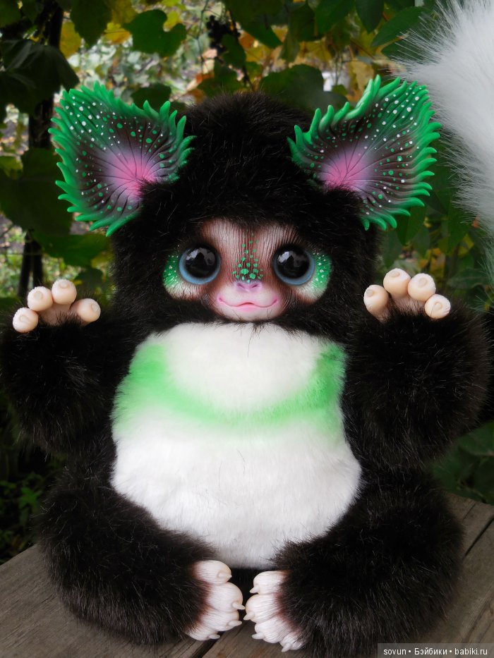 Мульфы и прочие — Игрушки в смешанной технике (мех и глина): Арт (фото 3)