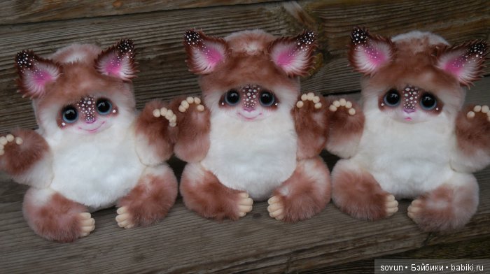 Мульфы и прочие — Игрушки в смешанной технике (мех и глина): Арт (фото 4)