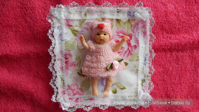 Розовая Совушка, авторская куколка