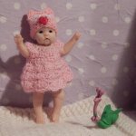 Розовая Совушка, авторская куколка