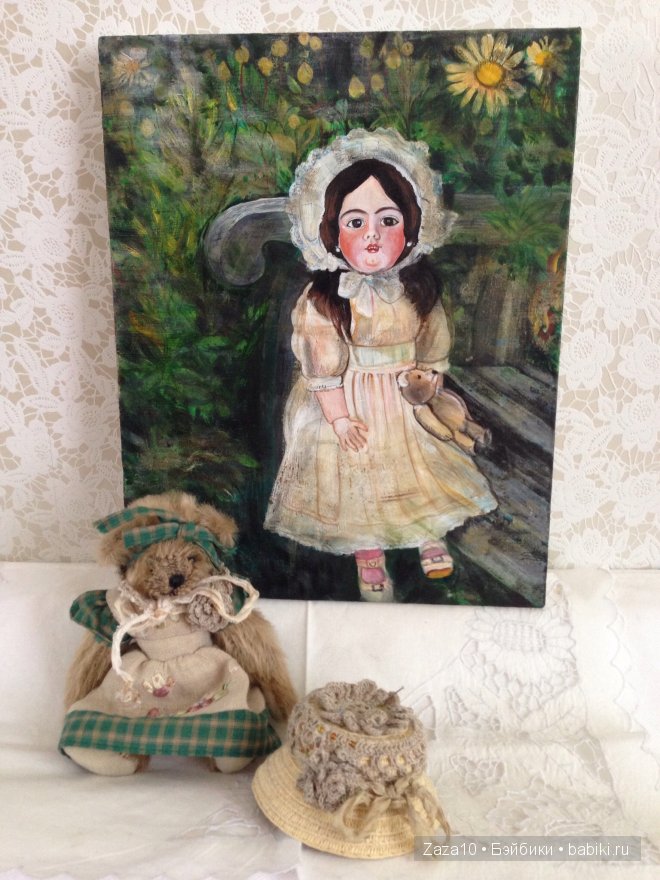 Пробы пера . Рождение картины " Антикварная кукла" (фото 4)