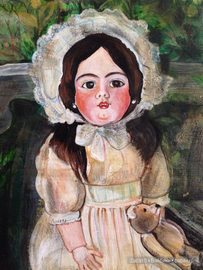 Пробы пера . Рождение картины " Антикварная кукла" (фото 3)