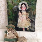 Пробы пера . Рождение картины " Антикварная кукла"