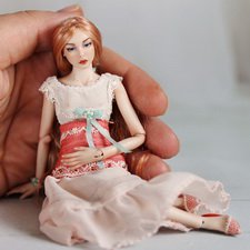 Новая фарфоровая миниатюрная шарнирная кукла Инны Криковцевой, MovingDolls
