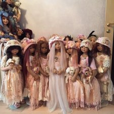 Платье ,шляпка и игрушка ретро стиль