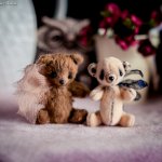 Малыши-медведики и 2 миленьких зайчонка