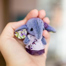 Лавандовый слоник, игрушка  ручной работы