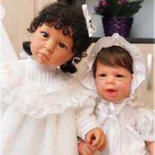 African-American и Buddy Bear (light skin)  от Lee Middleton dolls