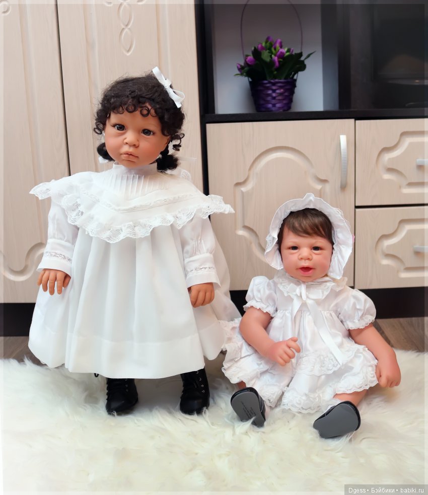 African-American и Buddy Bear (light skin) от Lee Middleton dolls