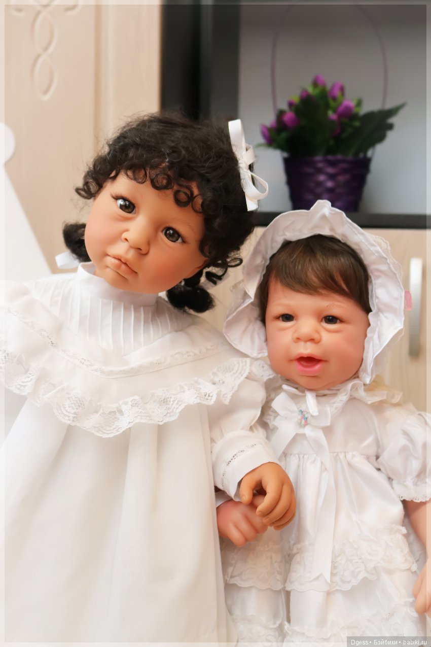 African-American и Buddy Bear (light skin) от Lee Middleton dolls