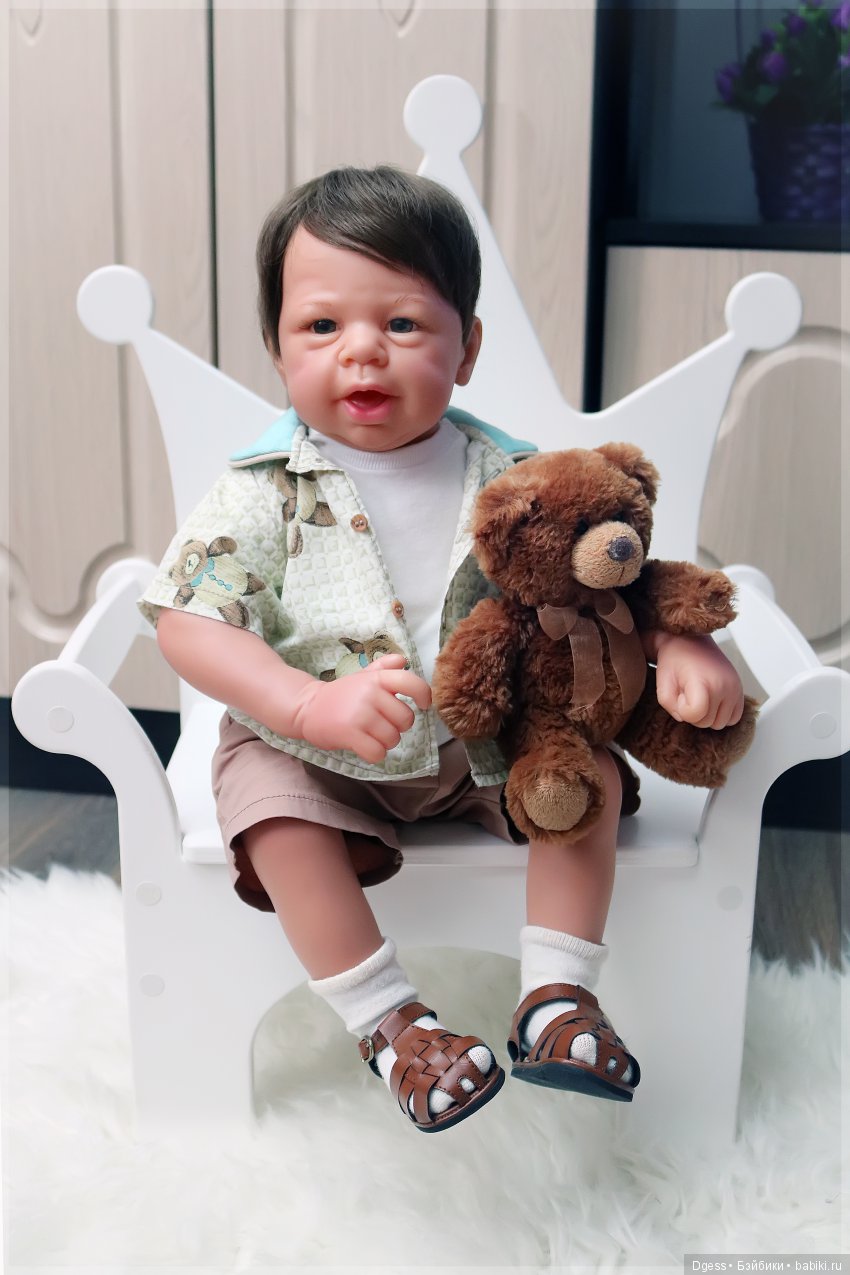 African-American и Buddy Bear (light skin) от Lee Middleton dolls (фото 3)