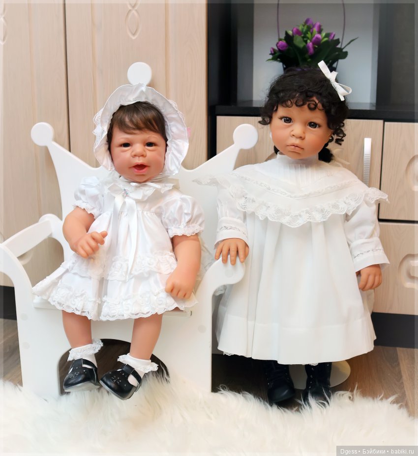 African-American и Buddy Bear (light skin) от Lee Middleton dolls (фото 6)