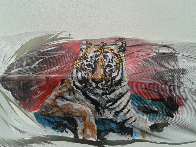 И снова перья! Рисунок на пере своими руками