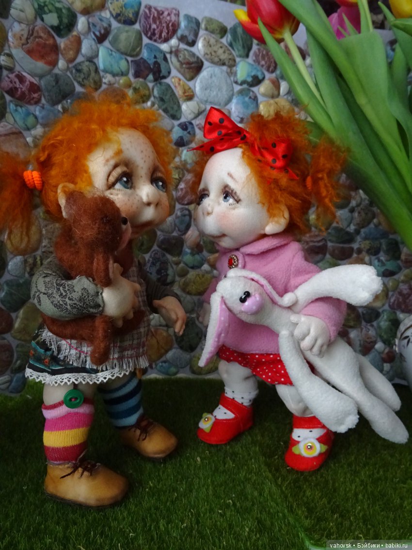 Притягательные и удивительно тёплые чулочные куклы Таты Папкиной