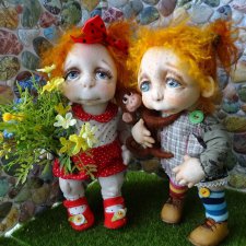 Притягательные и удивительно тёплые чулочные куклы Таты Папкиной