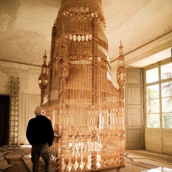 Раффаэле Салволди - архитектурные формы из деревянных дощечек