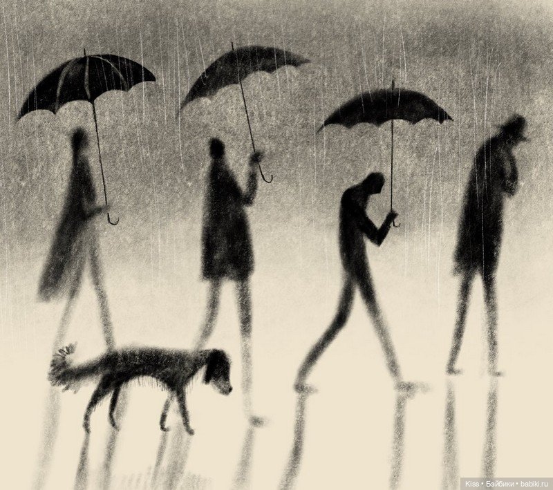 Маленькие островки в море дождя: меланхоличная графика Jeska Verstegen