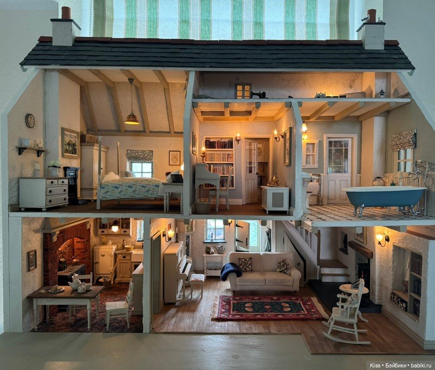 Миниатюрный уют в 1:12: Тот самый белый дом Шэрон Этцель | Бэйбики Миниатюрный уют в 1:12: Тот самый белый дом Шэрон Этцель (фото 2)