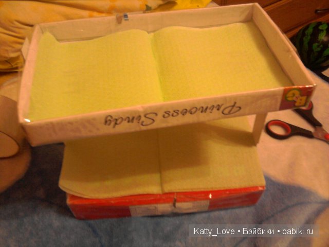 Очень простая двухэтажная кроватка для кукол Barbie, мини мастер-класс (фото 8)