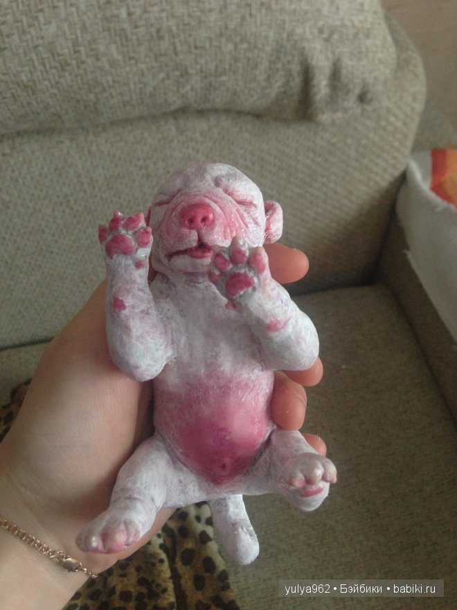 Маленький щенок из пластики Living Doll (фото 6)