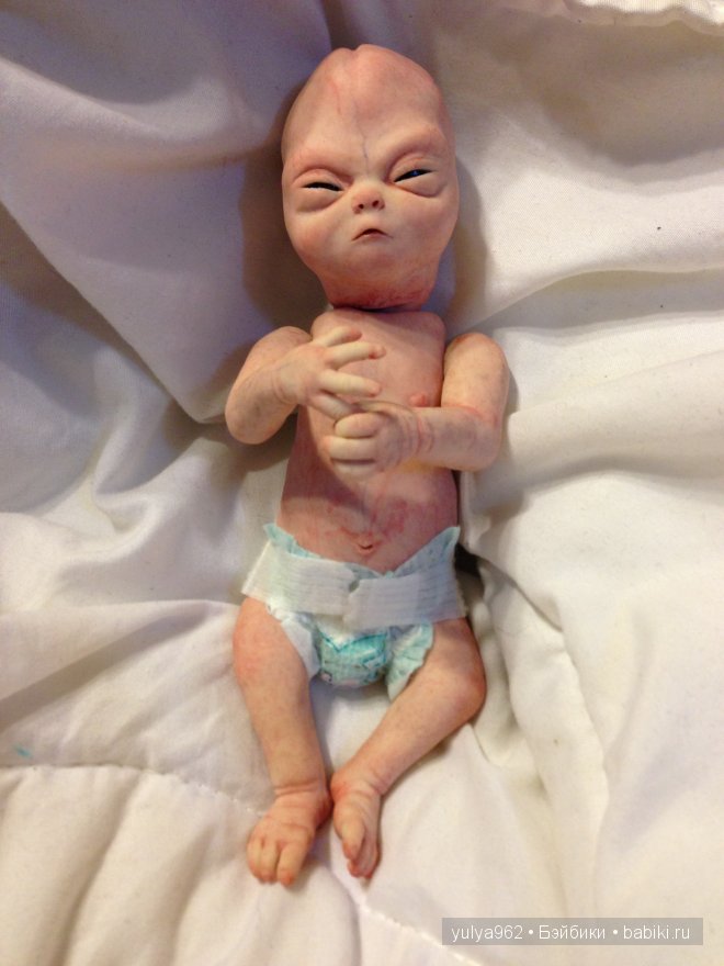 Марсианчик Лулу ООАК — Лепка авторских кукол: полимерная глина (фото 6)