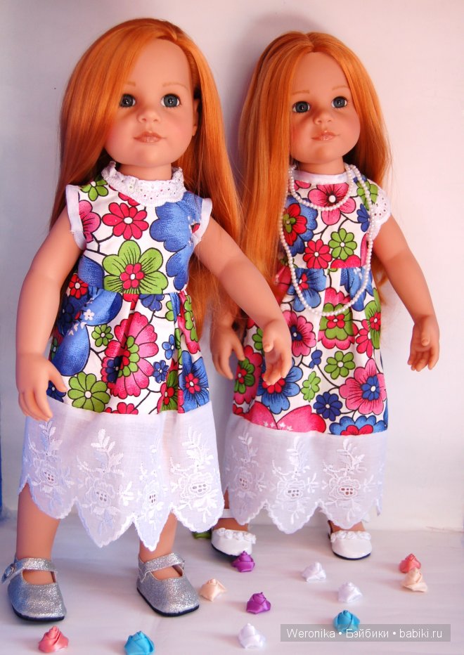 Любимые куклы Готц Алиса и Василиса в новых платьях (фото 2)
