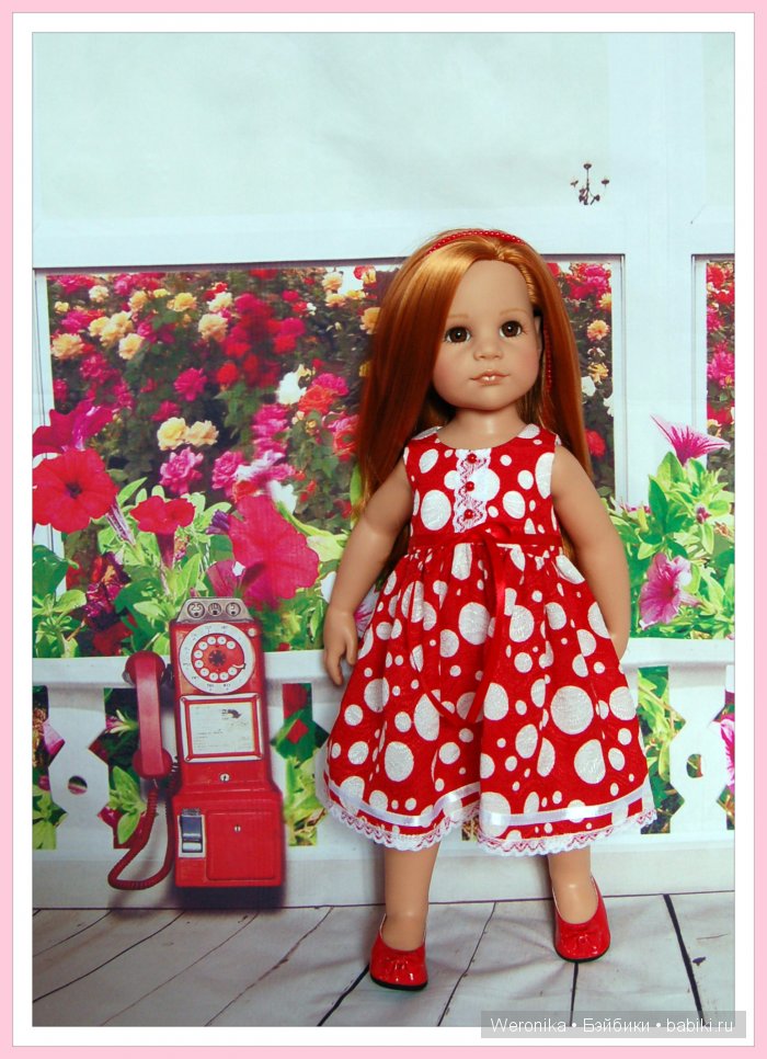 "Красная Роза" - новое платье для Дуняши (Ханна с собачкой 2011) от Готц