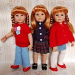 Наши переодевашки. Мои девочки рыжульки от Готц в новых ярких нарядах