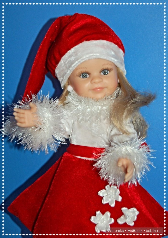 Новогодний комплект "Санта". Подарок от феечки для куклы Клеопатры от Paola Reina (фото 5)