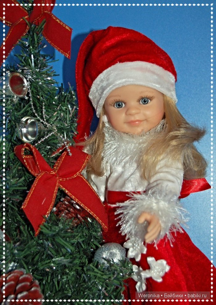 Новогодний комплект "Санта". Подарок от феечки для куклы Клеопатры от Paola Reina (фото 9)