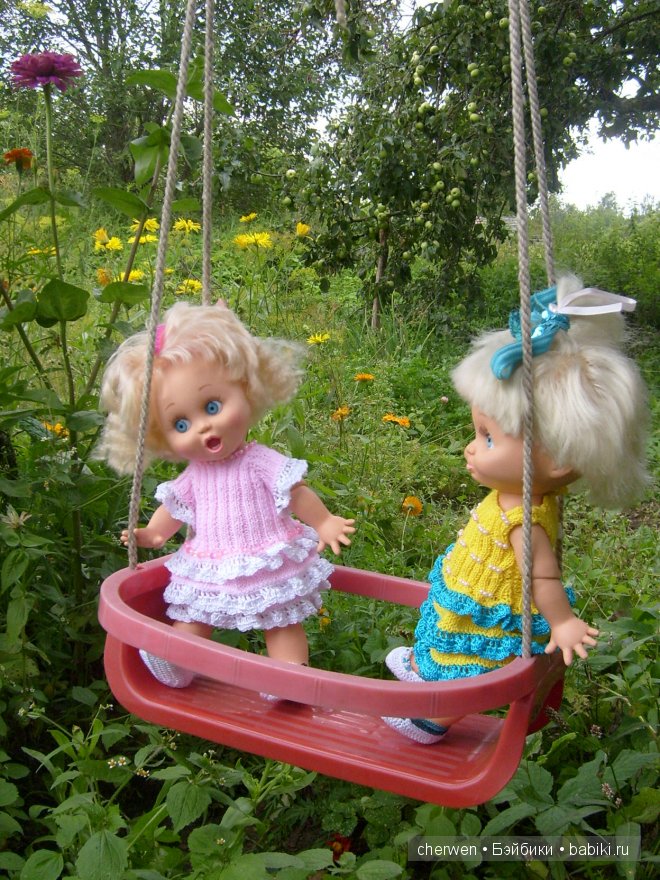 На скрипучие качели... Куколки Galoob Baby Face (фото 2)