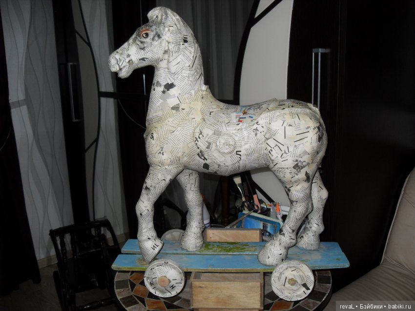 реставрация, конь,игрушки детства, Я-Любаша Рева