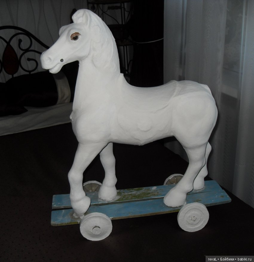 реставрация, конь,игрушки детства, Я-Любаша Рева