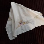 Пасхальная винтажная салфетка с вышивкой