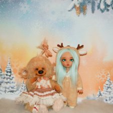 Зимние зарисовки - стеснительный Оленёнок