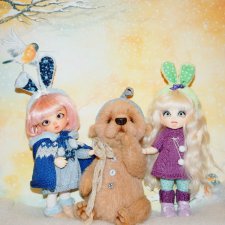 Наши зимние зарисовки, часть 2. Малышки-зайчишки