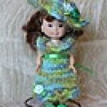 Вязанная одежда для маленьких кукол 10-12см