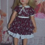 Красивое платье из батиста для кукол Готц 50 см