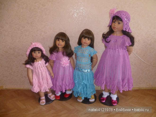 Мои творения, вязаные для кукол