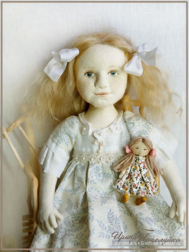 Настенька. Авторская текстильная кукла Ирины Поцелуйко (фото 5)