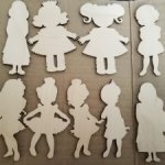 Заготовки фанерных куколок для раскраски