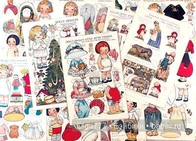 Грейс Джебби (Grace Gebbie Wiederseim). Бумажные куклы Долли Дингл (Dolly Dingle dolls)