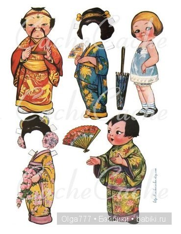 Грейс Джебби (Grace Gebbie Wiederseim). Бумажные куклы Долли Дингл (Dolly Dingle dolls)